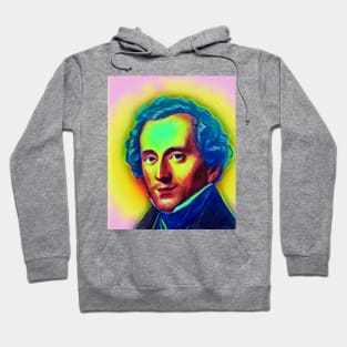 Felix Mendelssohn Colourful Portrait | Felix Mendelssohn Artwork 6 Hoodie